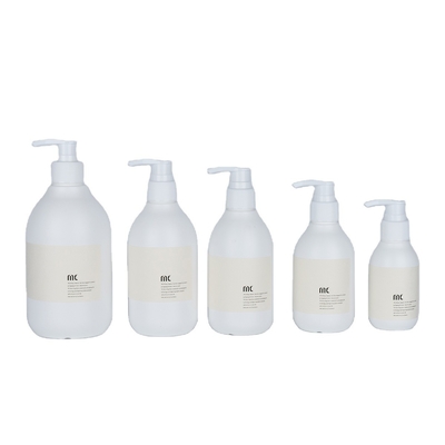 Tela de impressão 100ML 200ML 250ML 300ML 500ML Flasca de xampu de plástico PE redonda Flasca de lavagem manual