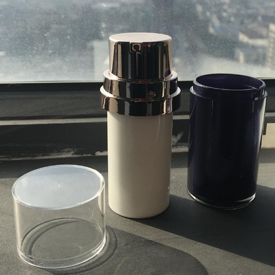 Embalagem de cosméticos para cuidados com a pele 30 ml Flasca sem ar substituível de 50 ml com serigrafia