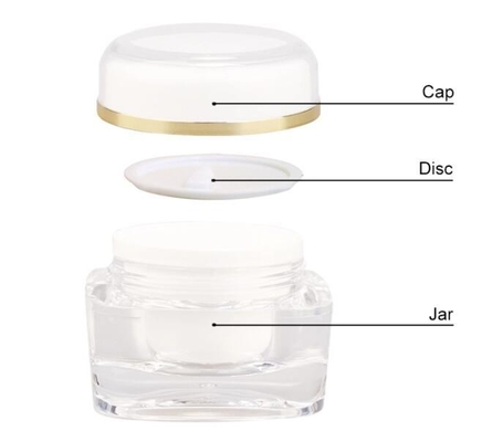 Material do colarinho ACRÍLICO 15g 30g 50g recipiente para creme de olhos de luxo em frasco de diamante