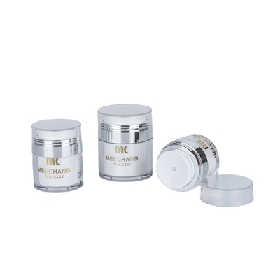 Container cosmético de serigrafia de 15 ml 30 ml 50 ml para embalagens cosméticas acrílicas de creme