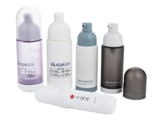 BEAUTY PACKING 30 ml garrafas de bomba sem ar com serigrafia e tampa de parafuso a granel
