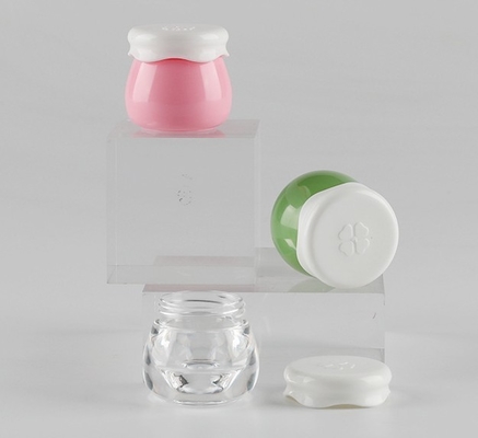 Embalagem cosmética acrílica de tampa de plástico de 10 ml para frasco de creme facial pequeno