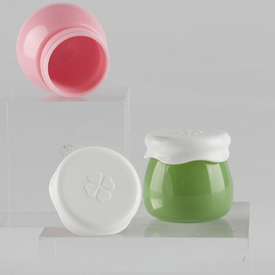 Embalagem cosmética acrílica de tampa de plástico de 10 ml para frasco de creme facial pequeno
