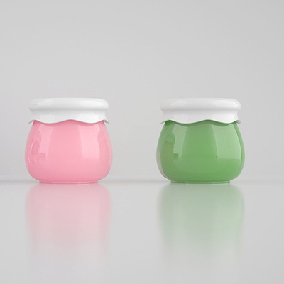 Embalagem cosmética acrílica de tampa de plástico de 10 ml para frasco de creme facial pequeno