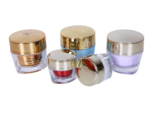 Corpo de acrílico PP Tanque interno 15g Creme facial para cuidados com a pele vazio recipiente cosmético frascos de creme