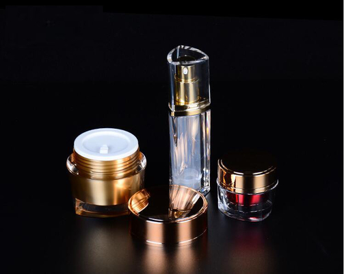 Corpo de acrílico PP Tanque interno 15g Creme facial para cuidados com a pele vazio recipiente cosmético frascos de creme