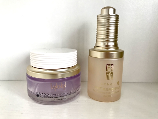 Resistente a crianças 30 ml Garrafa de vidro giratório de gotas para creme de olhos
