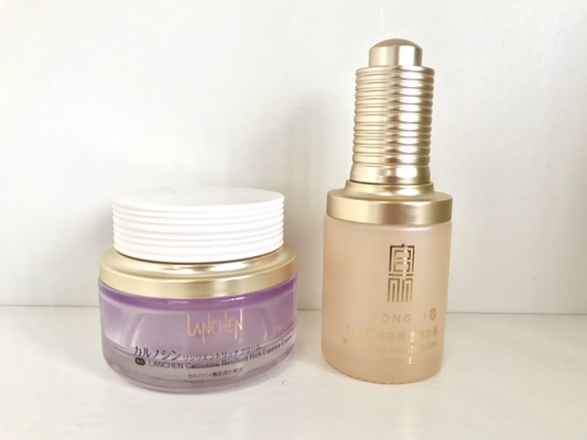 Resistente a crianças 30 ml Garrafa de vidro giratório de gotas para creme de olhos