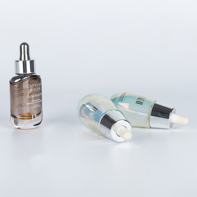 Garrafa de vidro redonda competitiva para soro e essência 30 ml 50 ml Qualquer cor está bem