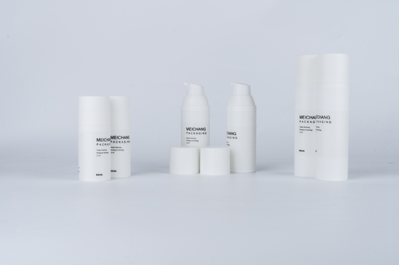 15ML 30ML 50ML Bomba de Loção sem Ar Branca Matte 0.25ml Discharge Rate Pp Sprayer