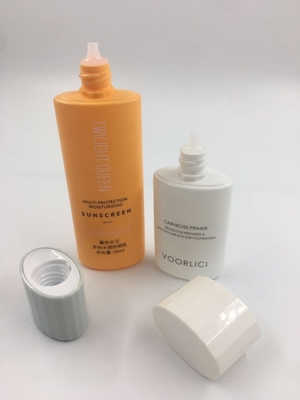 Logotipo do cliente aceitável 30ml 50ml embalagem de creme de proteção solar em plástico suave HDPE