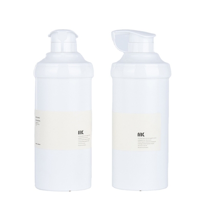 Material de PP 16oz 500ml forma redonda plástico loção bomba de garrafa para grande garrafa sem ar