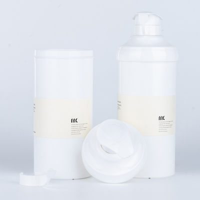 Material de PP 16oz 500ml forma redonda plástico loção bomba de garrafa para grande garrafa sem ar