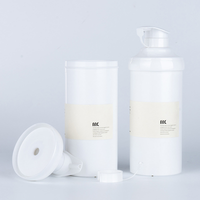 Material de PP 16oz 500ml forma redonda plástico loção bomba de garrafa para grande garrafa sem ar