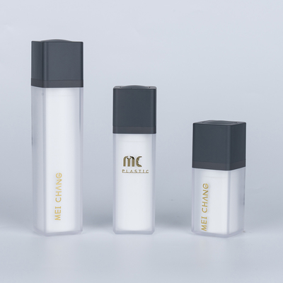 Impressão de tela Botão de bomba acrílica sem ar para cuidados com a pele 15ml 30ml 50ml Twist Design