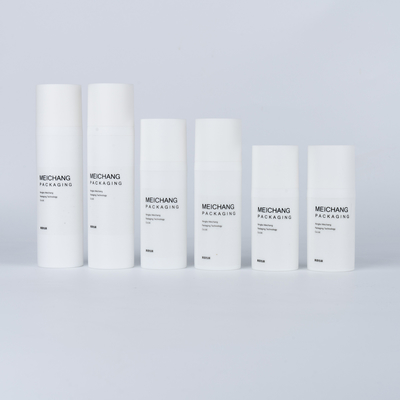 Material de PP garrafa de bomba de loção sem ar para loção corporal 15ML 30ML 50ML Branco redondo 0,25ML