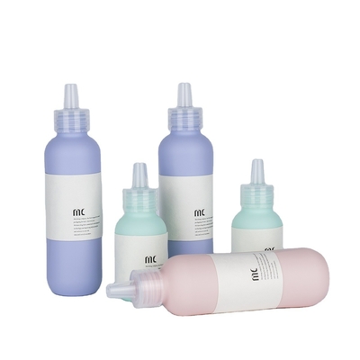 Impressão de tela Botão redondo para embalagem líquida de plástico HDPE de 60 ml 80 ml 100 ml 120 ml 150 ml