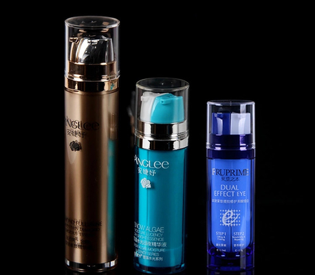 Color Cosmetic Airless Bottle 25ml Gravação interna AS Emulsão de luxo de garrafa interna dupla