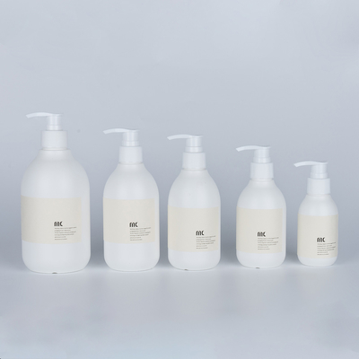 Tela de impressão 100ML 200ML 250ML 300ML 500ML Flasca de xampu de plástico PE redonda Flasca de lavagem manual