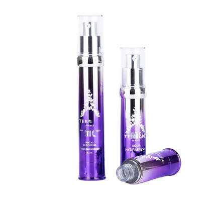 Cosméticos Industriais 15ml 20ml 30ml garrafa de bomba sem ar com serigrafia e artesanato UV