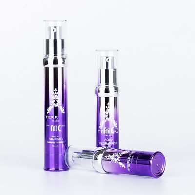 Cosméticos Industriais 15ml 20ml 30ml garrafa de bomba sem ar com serigrafia e artesanato UV