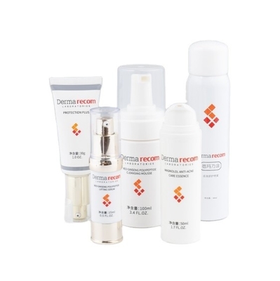 Fabricação de frascos de plástico de marca privada para cuidados da pele de 15 ml, 30 ml, 50 ml e 100 ml de capacidade