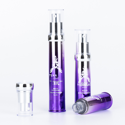 Cosméticos Industriais 15ml 20ml 30ml garrafa de bomba sem ar com serigrafia e artesanato UV