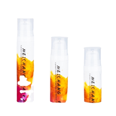 Collar de PP 5ml 10ml 15ml Capacidade de bomba de loção sem ar garrafa toner garrafa com tampa