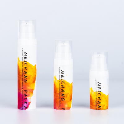 Collar de PP 5ml 10ml 15ml Capacidade de bomba de loção sem ar garrafa toner garrafa com tampa