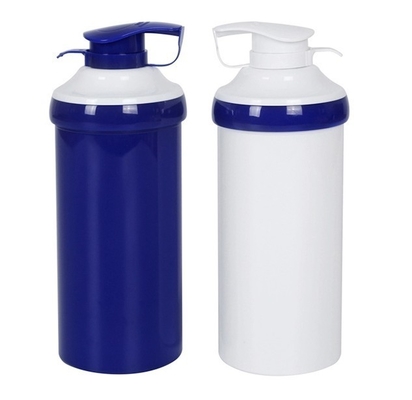 500 ml de forma redonda bomba de loção de plástico garrafa sem ar garrafa aceitável logotipo do cliente