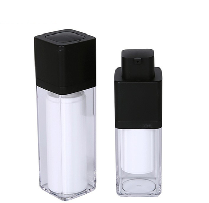 Garrafa de loção acrílica sem ar de 20 ml, 30 ml e 50 ml, com bomba sem ar e serigrafia